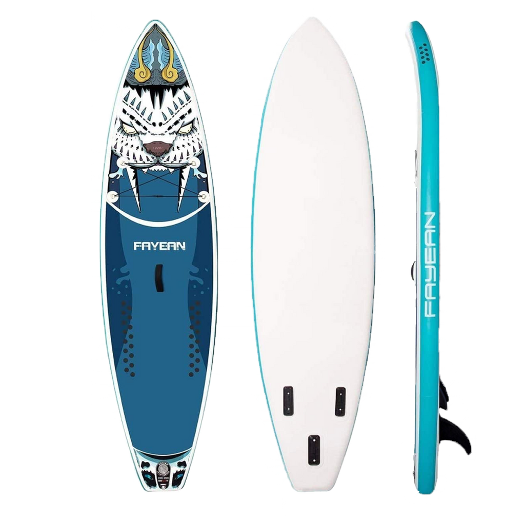 TIGER SUP 10'6 Inflatable Stand Up Paddle Board - Blue